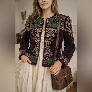 Oscar de la Renta Vintage Embroidered Blazer Jacket